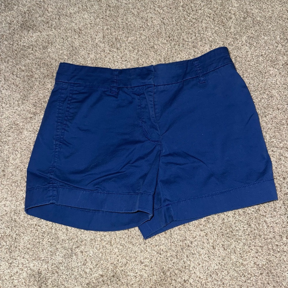 J. Crew 4” Blue Chino Shorts